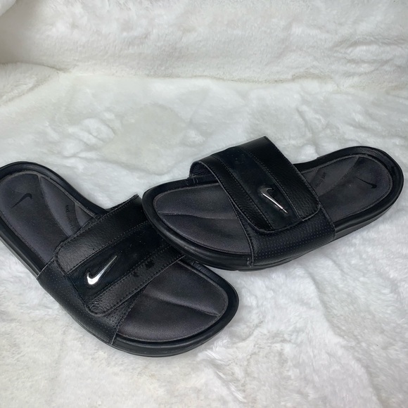 chrome nike slides